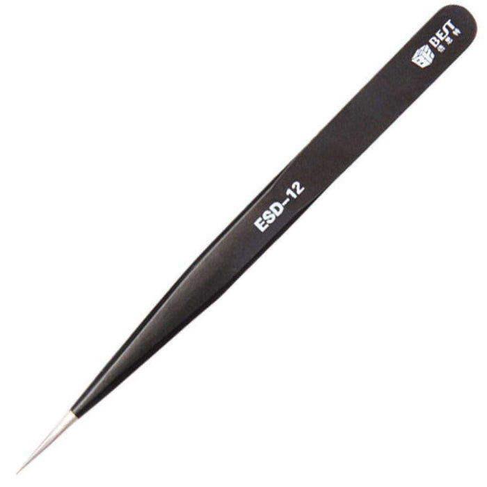 BEST BST-ESD-12 Antistatisk Presisjonspinsett – Rett Spiss